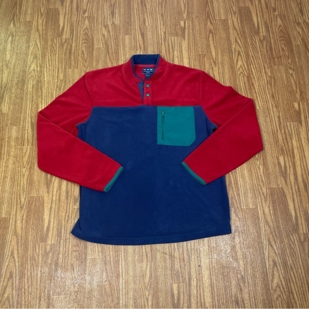 Charleston‎ Threads Fleece Sweater Color Block Poly 2-Snaps Men’s